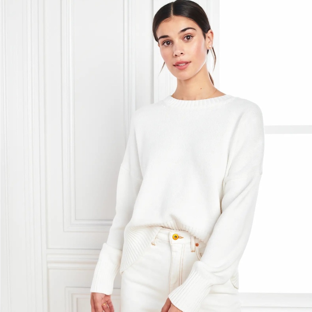 Quince 100% Organic Cotton Boyfriend Crew Sweater